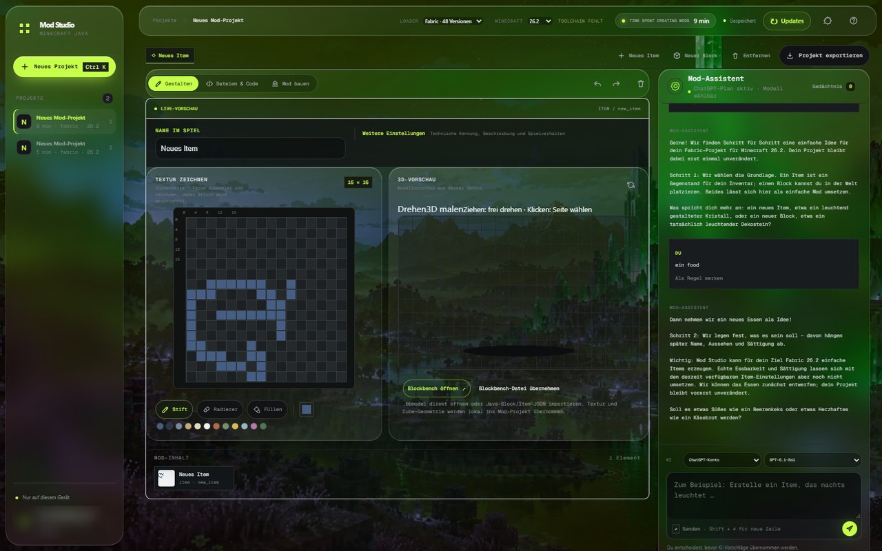 Mod Studio: Textur-Editor, 3D-Vorschau und Mod-Assistent in einem Projekt